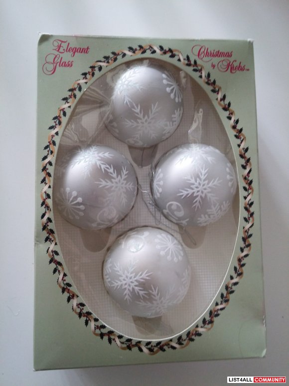 4-pack Tree Glass Ball Ornaments
