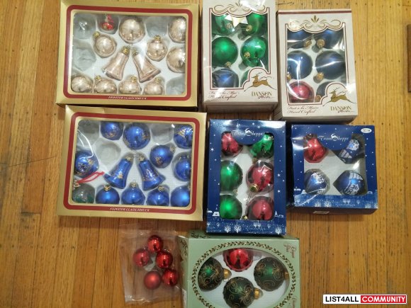 Lot of 55 Christmas Glass Ornaments