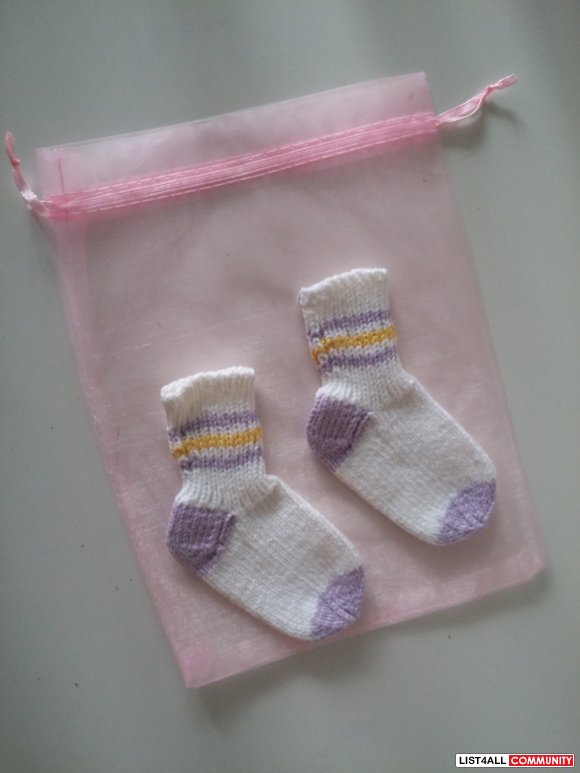 NEW Handmade knitted preemie socks