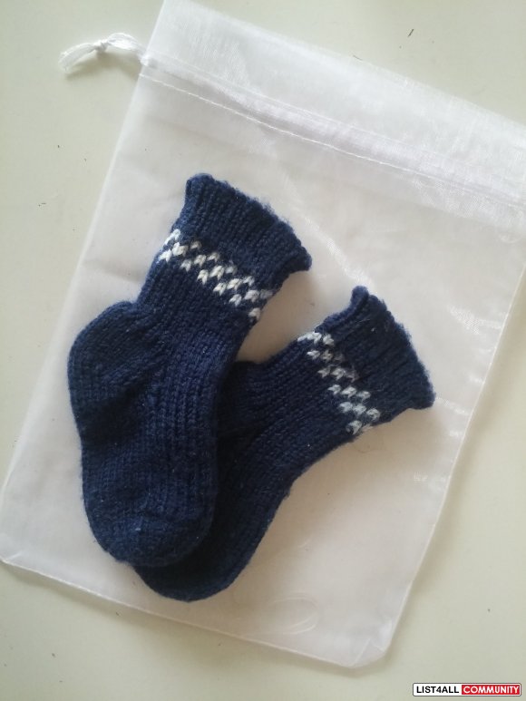 New Handmade knitted preemie socks