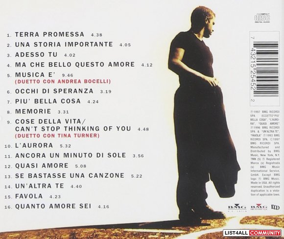 Eros - Italian Version (Greatest Hits & More) Eros Ramazzotti