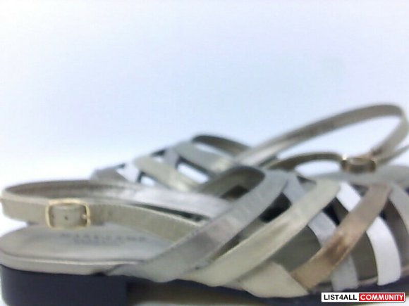 Mark Lemp Classics Calypso Leather Sandals Metallic 10