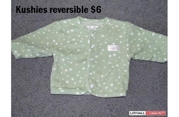 KUSHIES reversible top/jacket. 1 side is green str