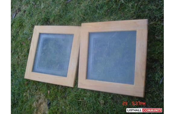 Oak cabinet DOOR 18"x18" with glass - $1