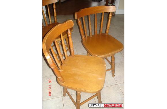 Chairs  Swivel solid wood  set of Five only $150 f