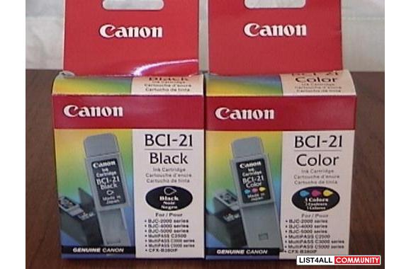 (2) Brand New Canon BCI-21 Ink Cartridges&nbsp;-1&