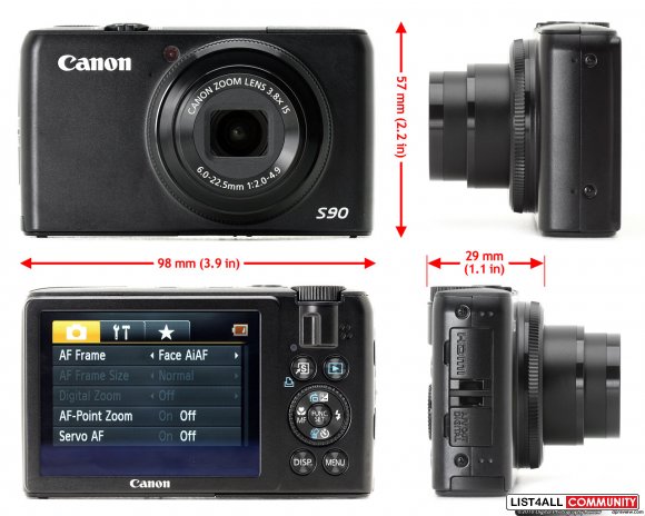 Canon PowerShot S90 Digital Camera