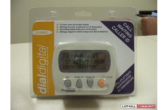 DIAL DIGITAL CALL WAITING CALLER ID UNIT.  70 call