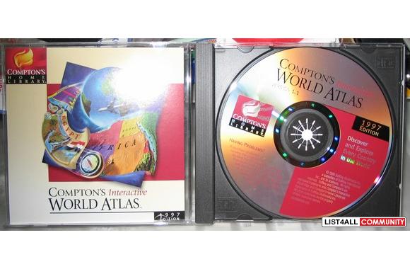 Compton's Interactive World Atlas 1997 Edition.  O