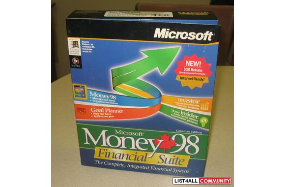 Microsoft Money 98 Financial Suite.New and unopene
