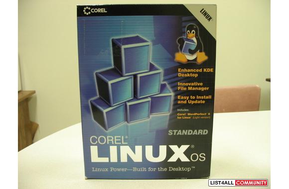 Corel Linux OS pc software package.  Original mate