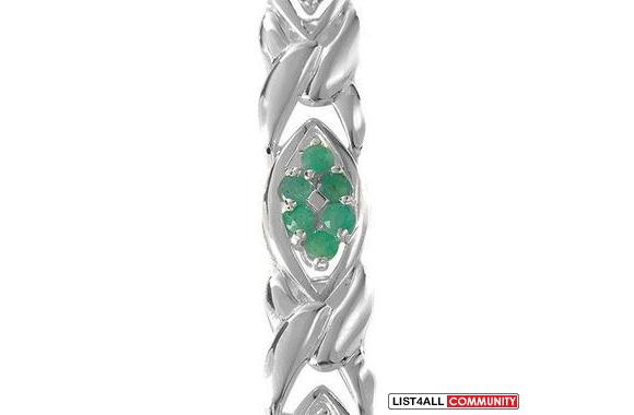 Elegant Bracelet With 2.35ctw Genuine Emeralds Cra