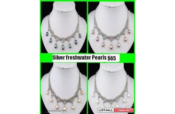 Amazing Brand New&nbsp;Genuine Freswater Pearl Neckless Made in Solid 