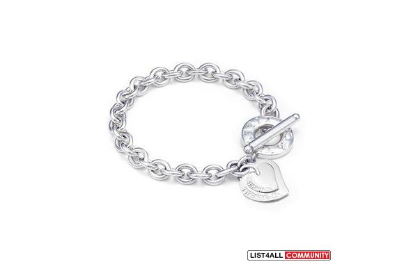 Double Heart Tiffany Toggle Bracelet