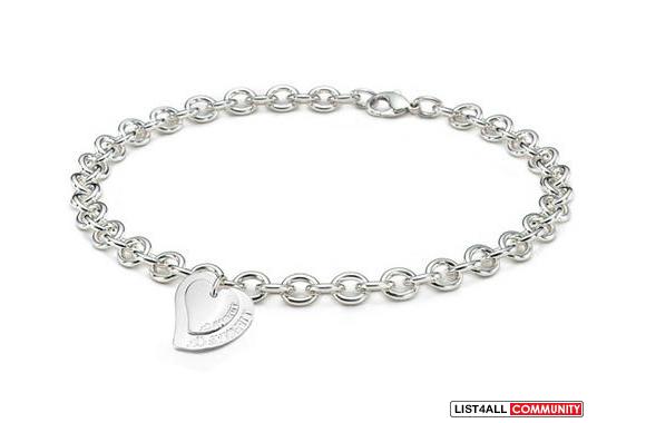 Tiffany Double Heart Neckless 925 Silver