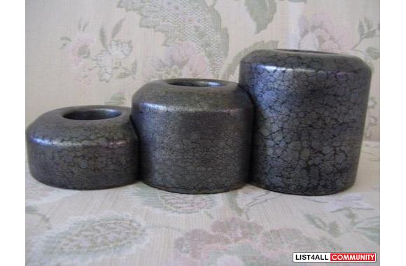 Partylite candle holdersThree stepping stones teal