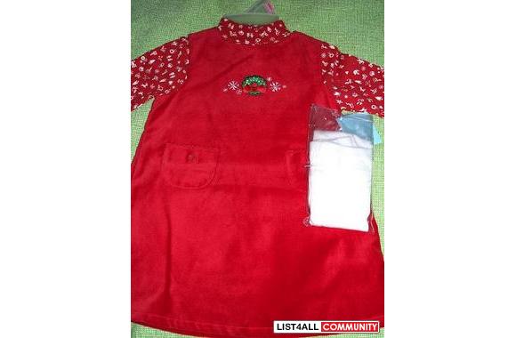 NWTSweet Holly Dress with white leggings Size 0-3 