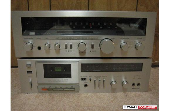 Vintage Stereo SystemAmplifier, Radio, Cassette Pl