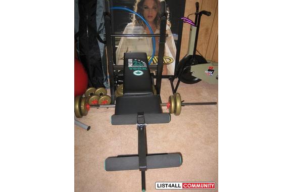 Exercise Equipment - 3 Items:Weight Lifting Bench 