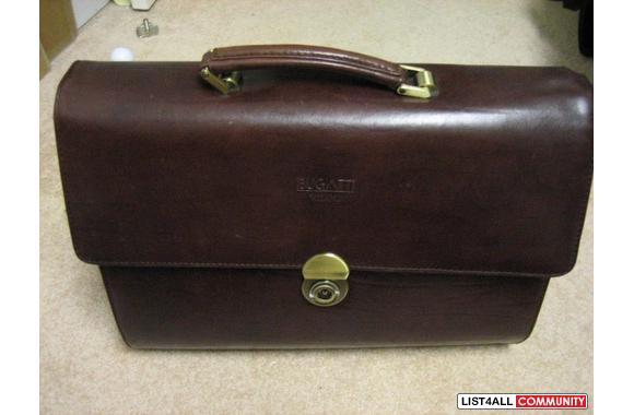 Bugatti Laptop Business Leather Bag (New Condition
