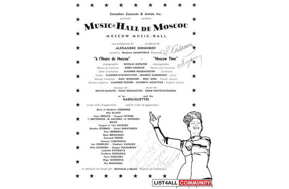 Moscow Music Hall program-Canadian Concerts & 