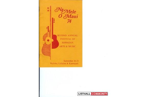 Royal Tahitian Dance Co. program, Na Mele O Maui F