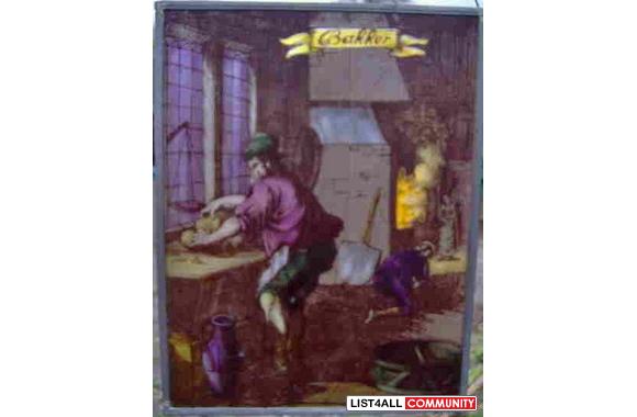 Rectangular stained glass sun catcher measures 9&q
