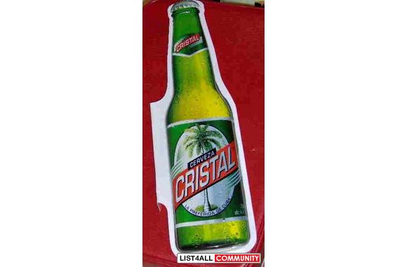 A Cristal Beer Sign.Perfect addition to your colle