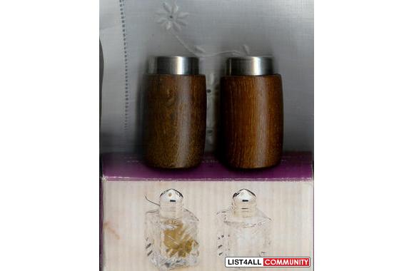 Salt & Pepper setsHandcrafted wood and metal s