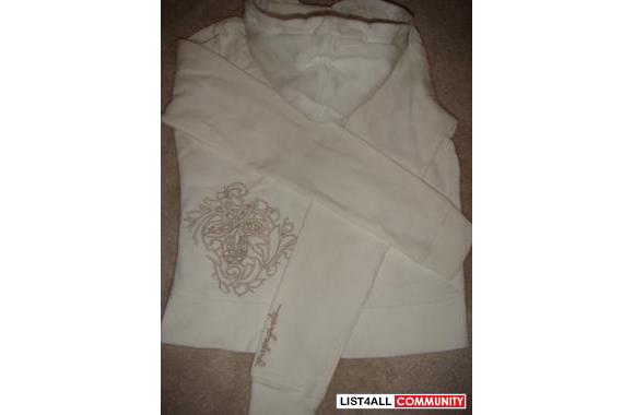 P ROPAGANDA ZIP-UP HOODIE- size XS- small light do