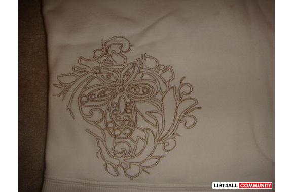 P ROPAGANDA ZIP-UP HOODIE- size XS- small light do