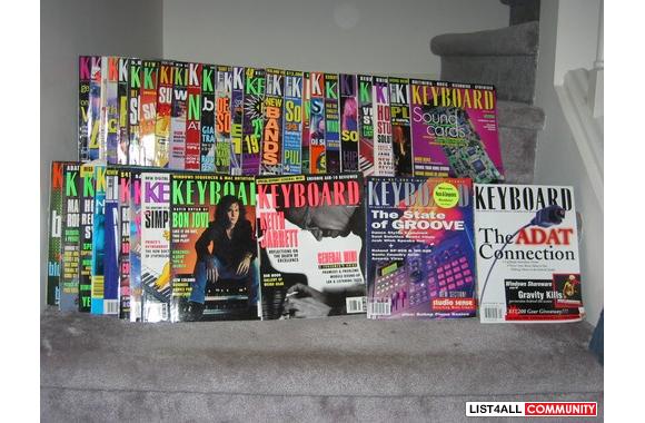 $20 for 36 Keyboard magazines  1993 jan, feb, mar,