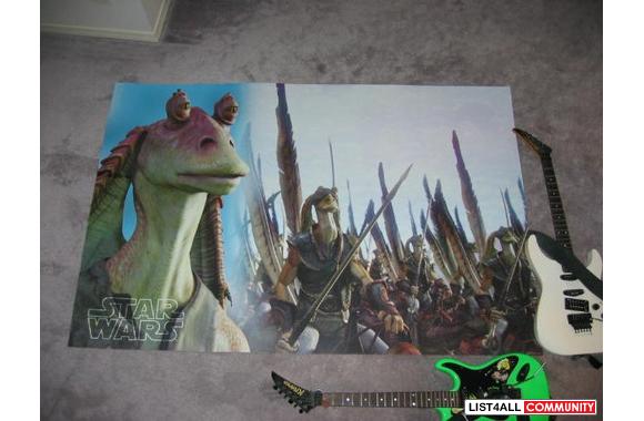 &nbsp;2 STAR WARS store displays (46x69) hard plas