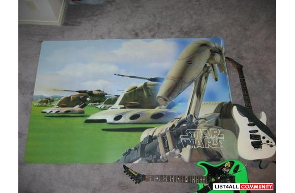&nbsp;2 STAR WARS store displays (46x69) hard plas