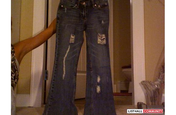 Distressed Jeans by Mystic. Very cute with sequin 