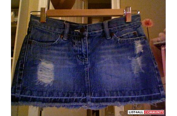 Distressed jean skirt my mystic. Size Small. Fits 