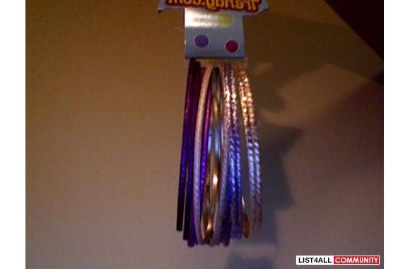 Dark purple and silver banglesNWT
