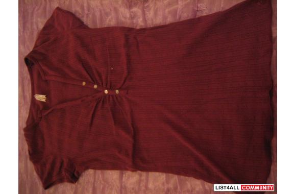 Maroon Shirt by song from OFF THE WALL. Button dow