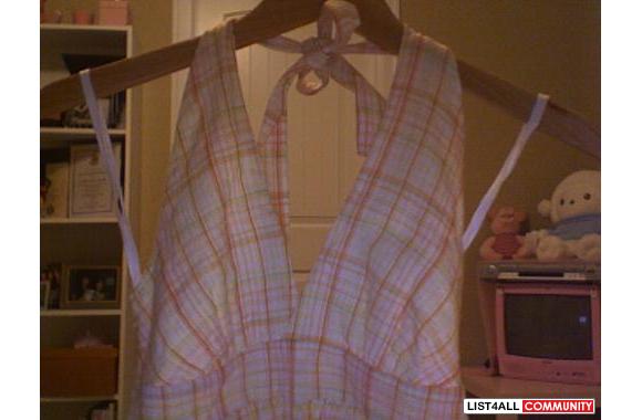 Very cute plaid halter (ignore the white straps in