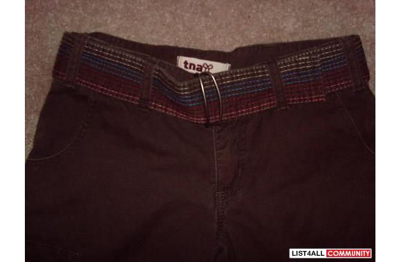 TNA Brown cargo pants. GREAT CONDITION! size 0. NO