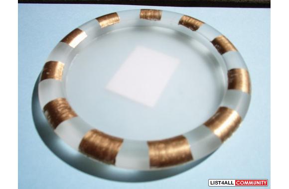 HOME ACCENTS Brand new ashtray with gold covered t