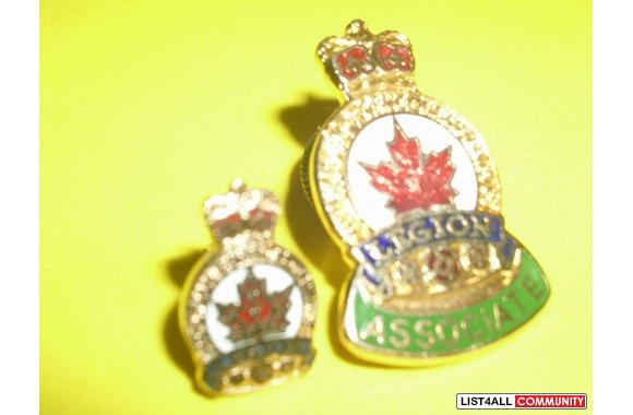 LEGION ASSOCIATE 6-PC COLLECTION OF PINS.&nbsp; AL