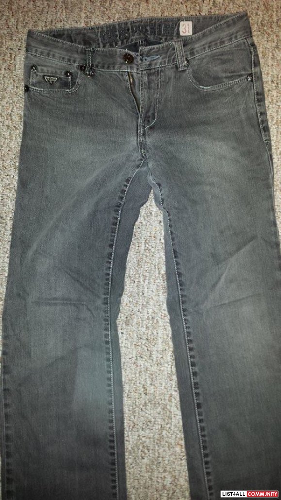 Grey Straight Fit Guess Jeans