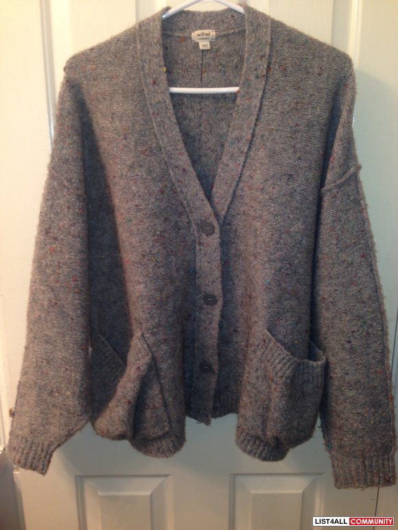 Aritzia Wilfred Knit Oversized Button-up Sweater :: tangerine ...