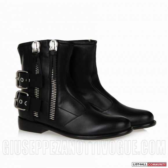 Promotions! Giuseppe Zanotti Buckle Boots I47073 001 Black