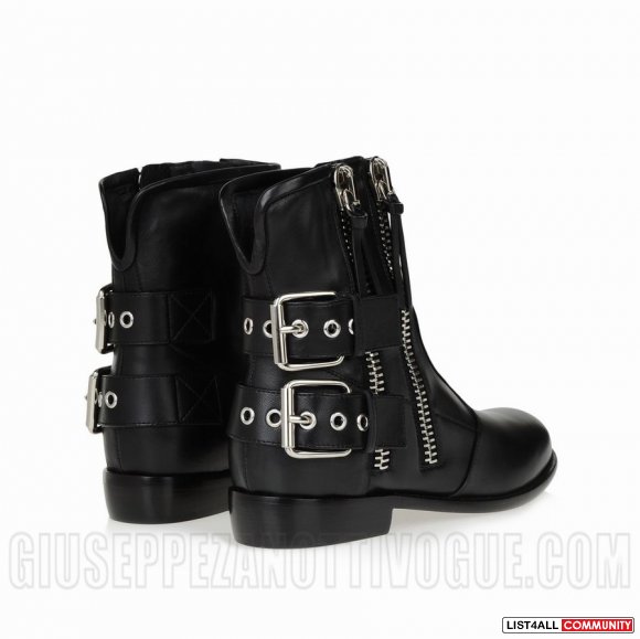 Promotions! Giuseppe Zanotti Buckle Boots I47073 001 Black