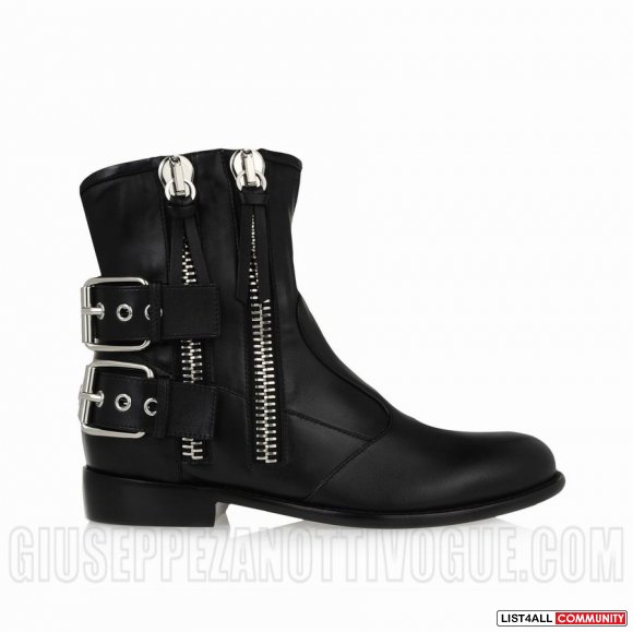 Promotions! Giuseppe Zanotti Buckle Boots I47073 001 Black