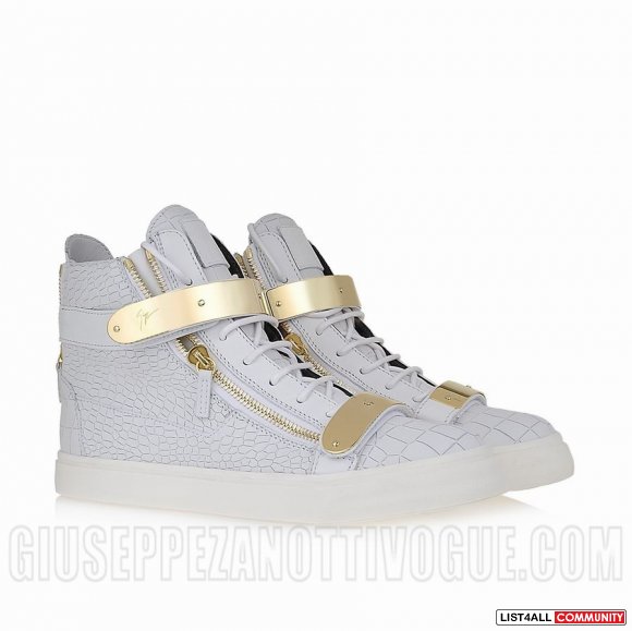 Giuseppe Zanotti Men's Croc Double Buckle Sneakers RU4015 014