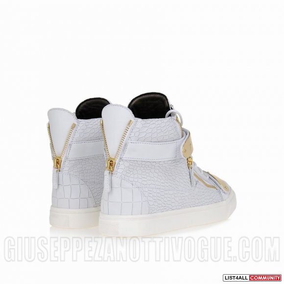 Giuseppe Zanotti Men's Croc Double Buckle Sneakers RU4015 014