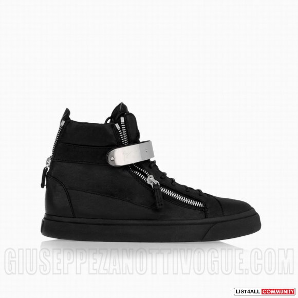 Giuseppe Zanotti Women's Buckle High-Top Sneakers Black